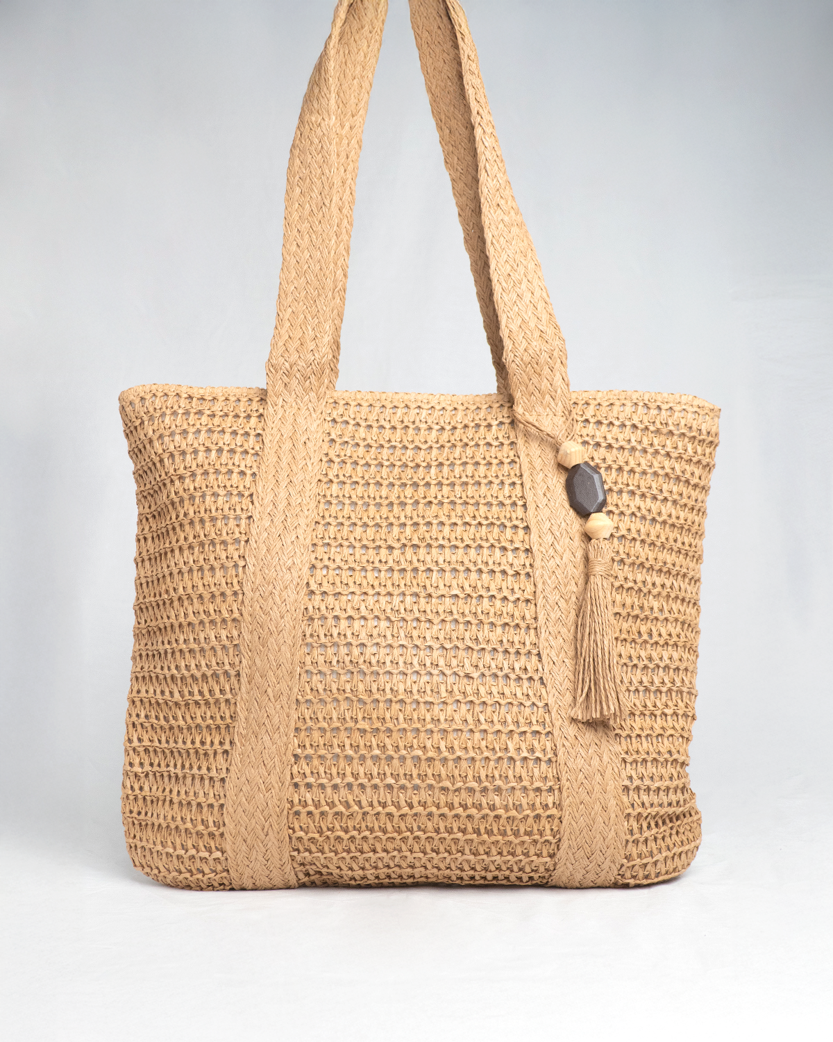 Bolso de Mimbre Natural con Detalles Artesanales y Asa Ancha – Shopper Verano Mujer