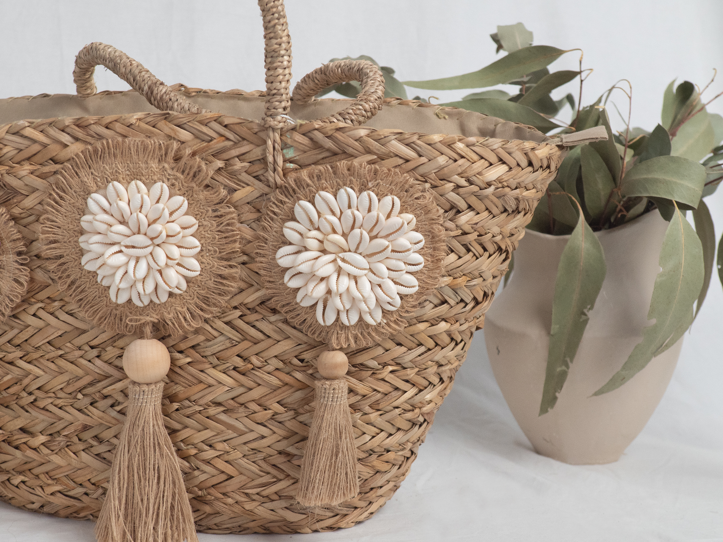 Bolso de mimbre Lúa