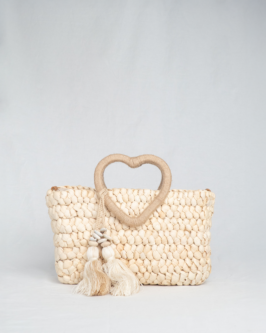 Bolso de verano con asa corazón – Natural Style  Jadorline